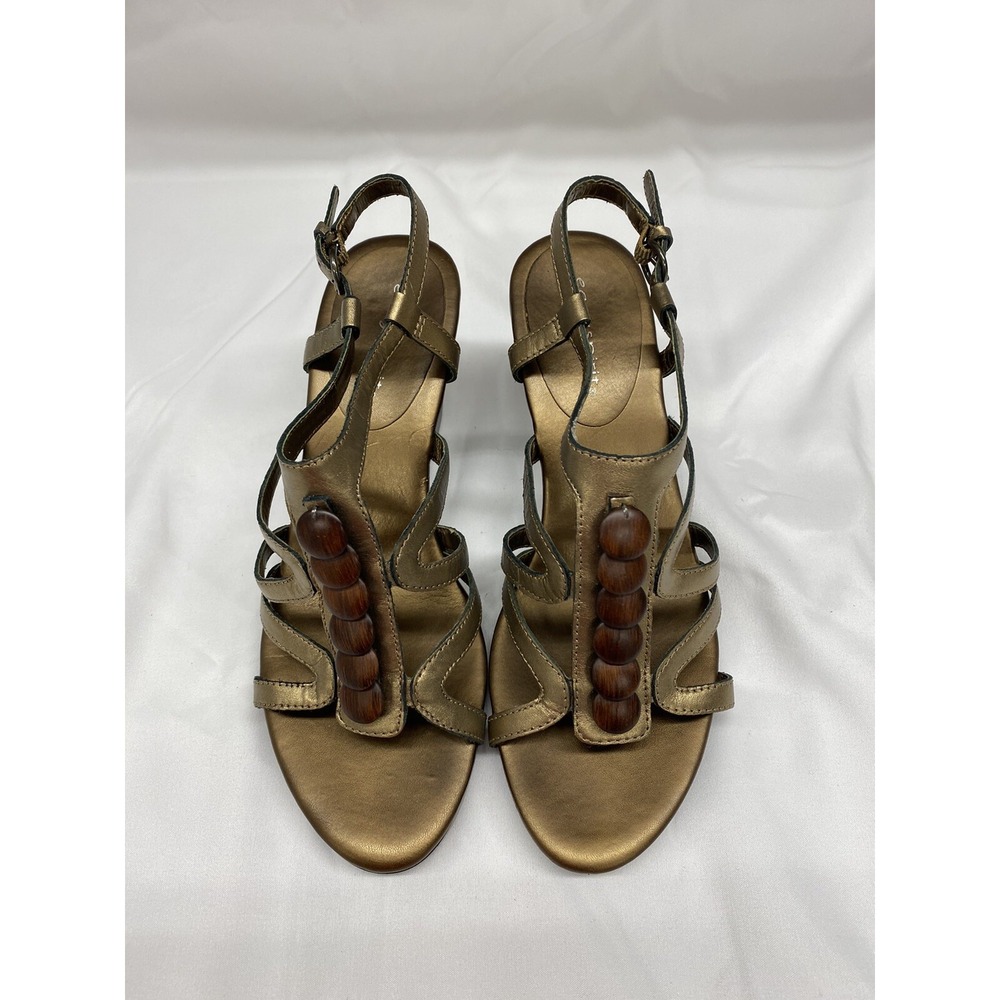Easy Spirit Women's Essheena Wedge Strap Sandal - Bronze - 6.5 M